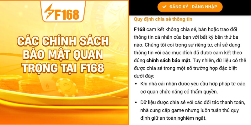 Các Chính Sách Bảo Mật Quan Trọng Tại F168