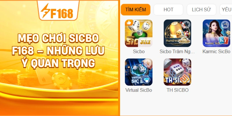 Mẹo Chơi Sicbo F168 – Những Lưu Ý Quan Trọng