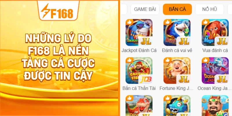 Những Lý Do F168 Là Nền Tảng Cá Cược Được Tin Cậy